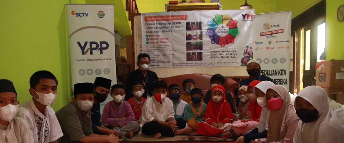 YPP Bagikan Sembako Di Yatim Mandiri Tangerang